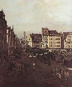 Ansicht von Dresden, Der Altmarkt von der Seegasse aus Bernardo Bellotto